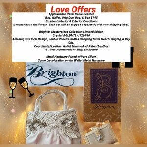 Brighton Crysta Bag Wallet Orig Dust Bag & Box   Masterpiece Collect Limited Ed